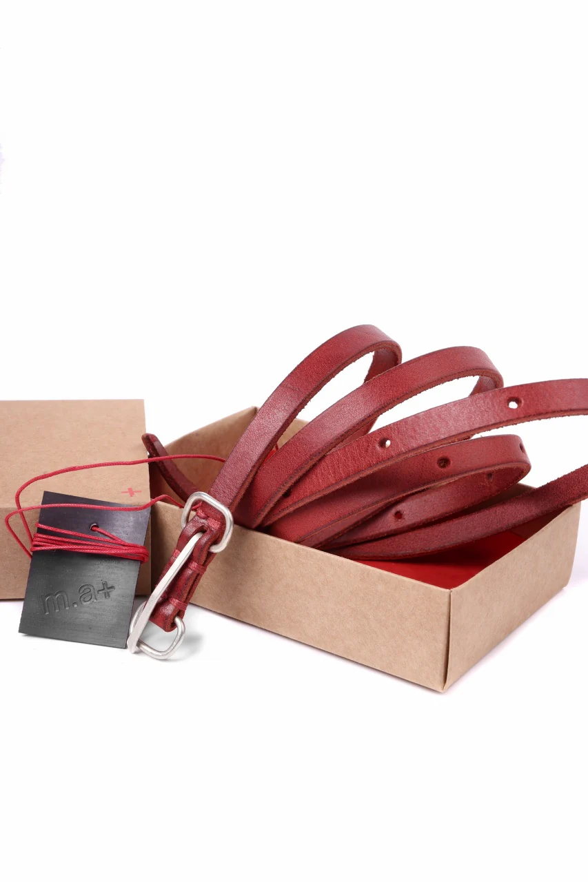 m.a+ double oval buckle extra thin belt / EL1Z/GR3,0 (RUBY RED) - Image 18