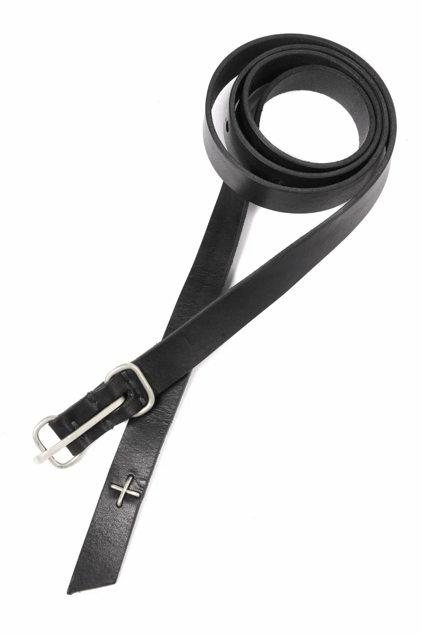 m.a+ double oval buckle thin belt / EL1B/GR3,0 (BLACK)
