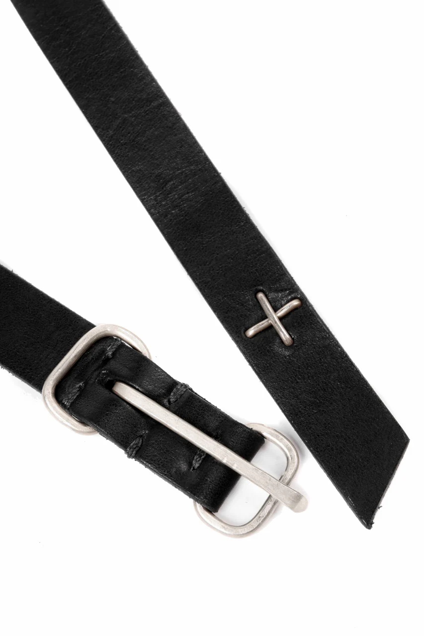 m.a+ double oval buckle thin belt / EL1B/GR3,0 (BLACK) - Image 13