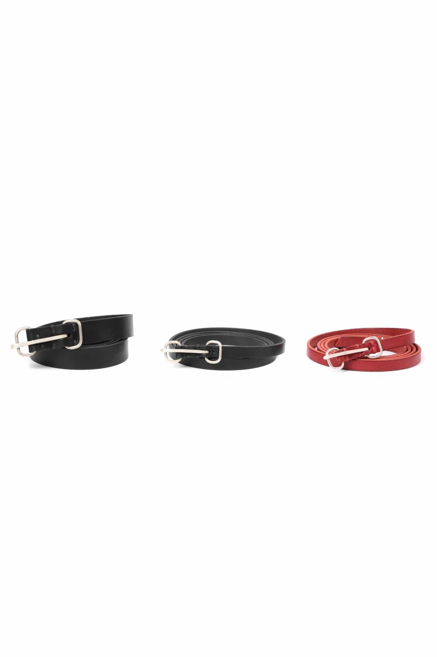m.a+ double oval buckle thin belt / EL1B/GR3,0 (BLACK) - Image 16