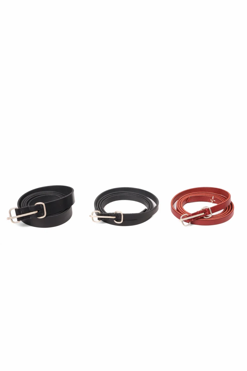 m.a+ double oval buckle thin belt / EL1B/GR3,0 (BLACK) - Image 17