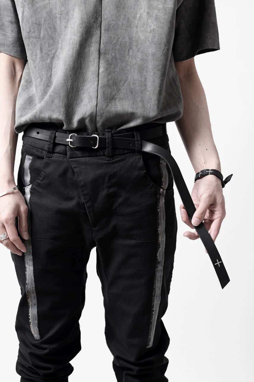 m.a+ double oval buckle thin belt / EL1B/GR3,0 (BLACK) - Image 19