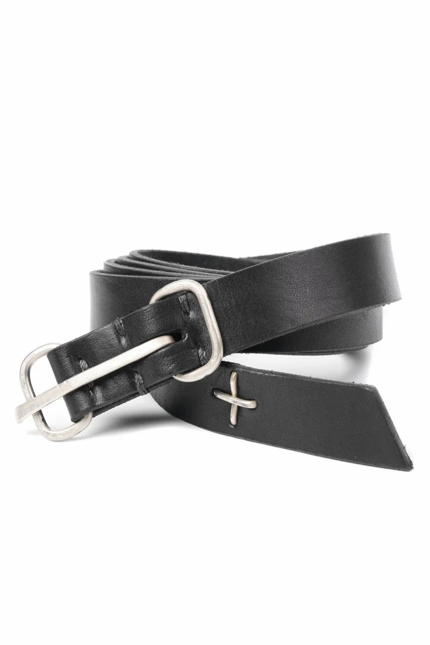 m.a+ double oval buckle thin belt / EL1B/GR3,0 (BLACK) - Image 3
