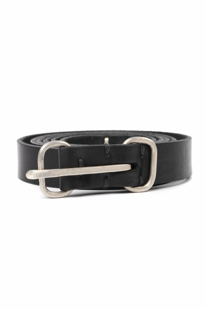 m.a+ double oval buckle thin belt / EL1B/GR3,0 (BLACK) - Image 4