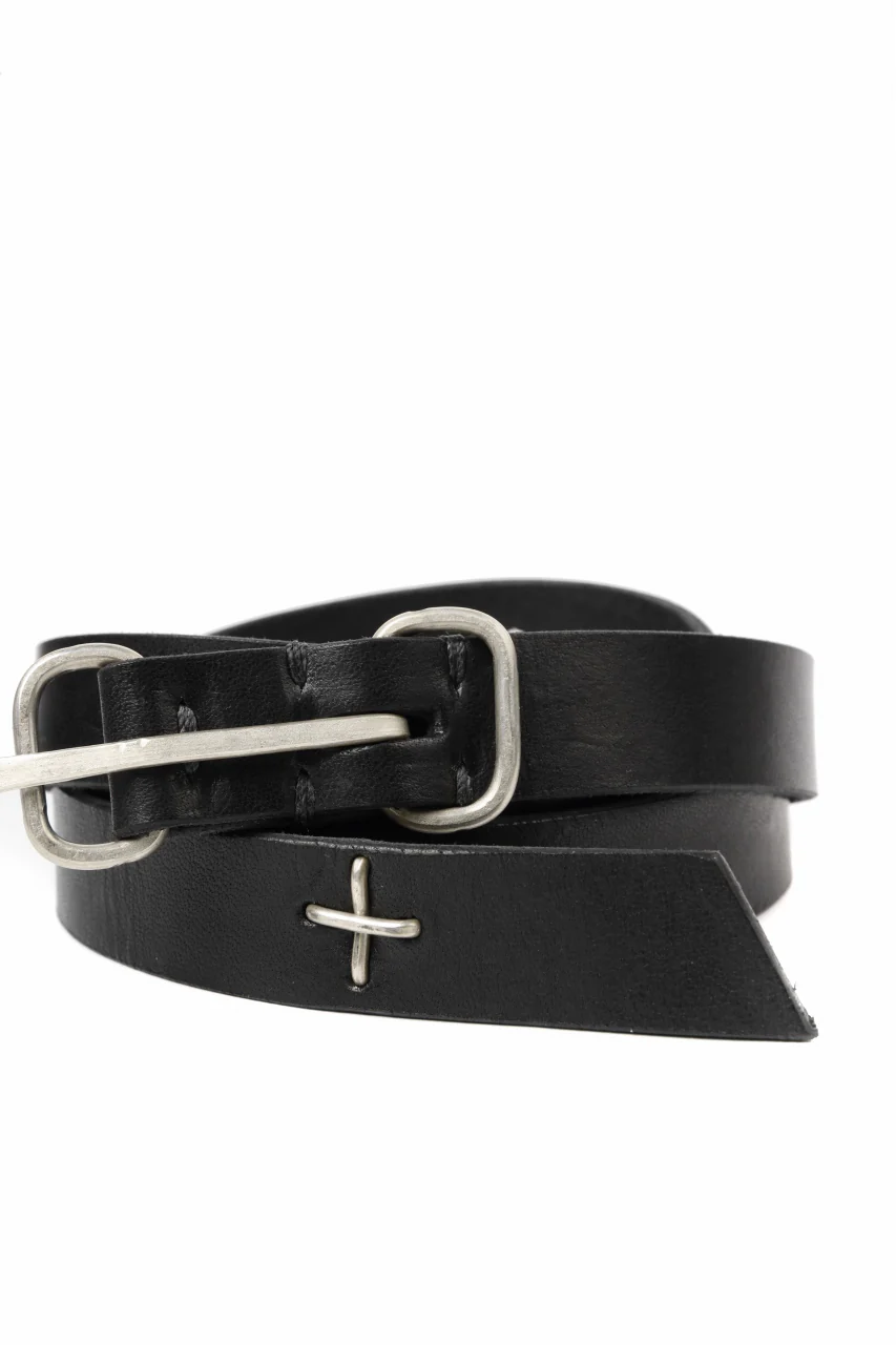 m.a+ double oval buckle thin belt / EL1B/GR3,0 (BLACK) - Image 7