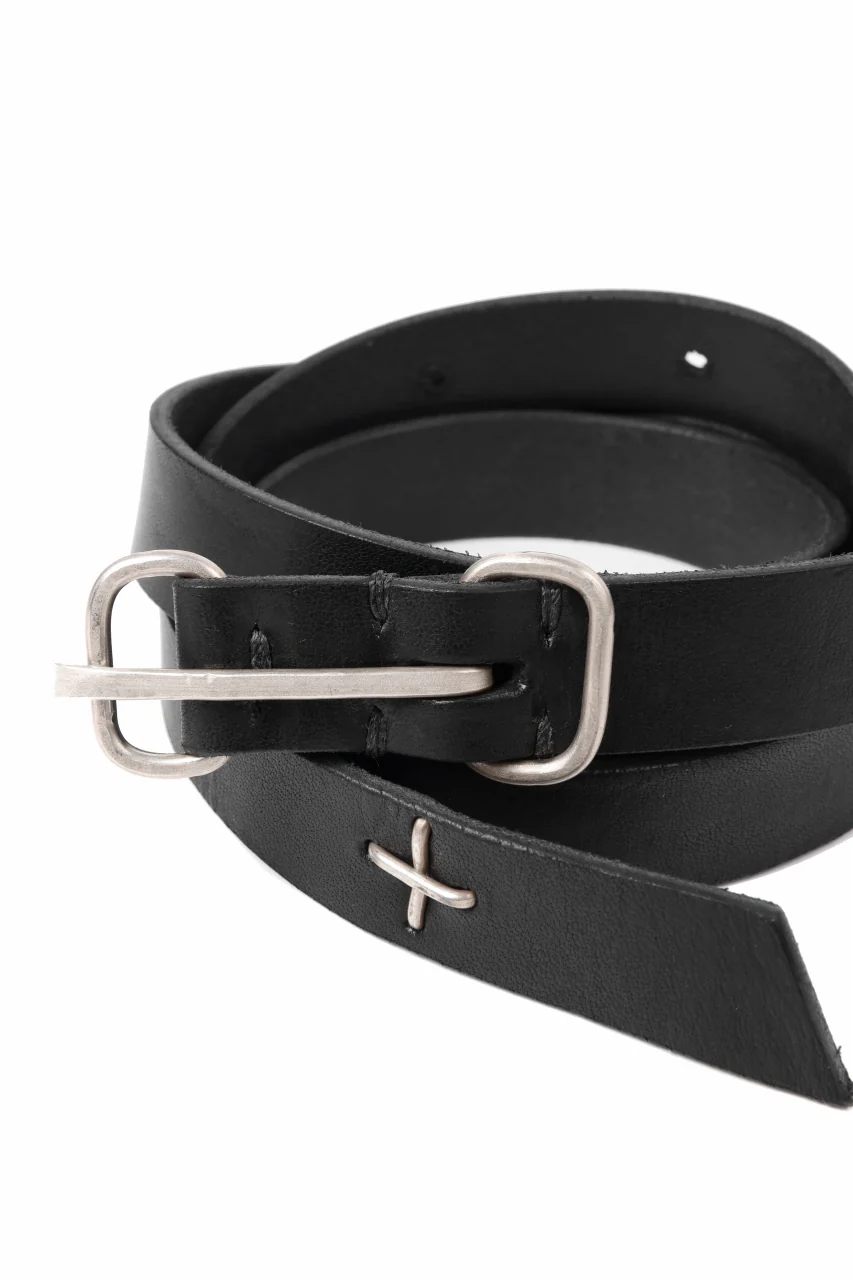 m.a+ double oval buckle thin belt / EL1B/GR3,0 (BLACK) - Image 8