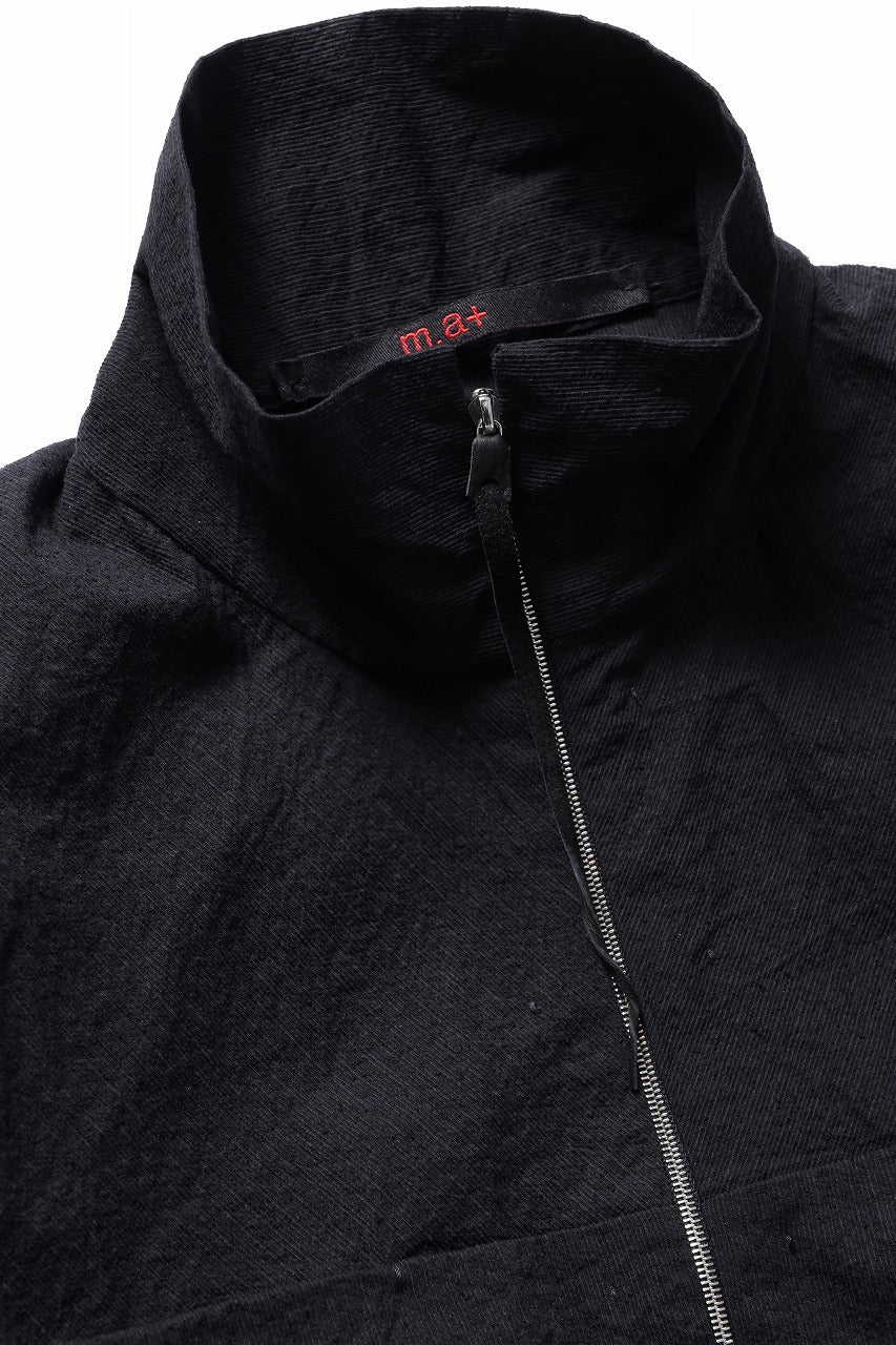 m.a+ exclusive zipped tall collar shirt jacket / H252DZ* CVPS (BLACK) - Image 11