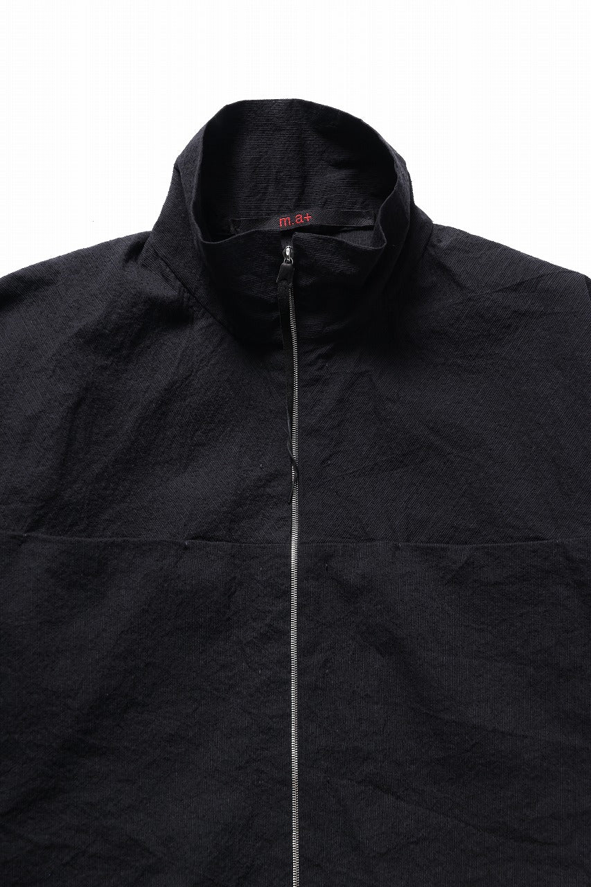 m.a+ exclusive zipped tall collar shirt jacket / H252DZ* CVPS (BLACK) - Image 12
