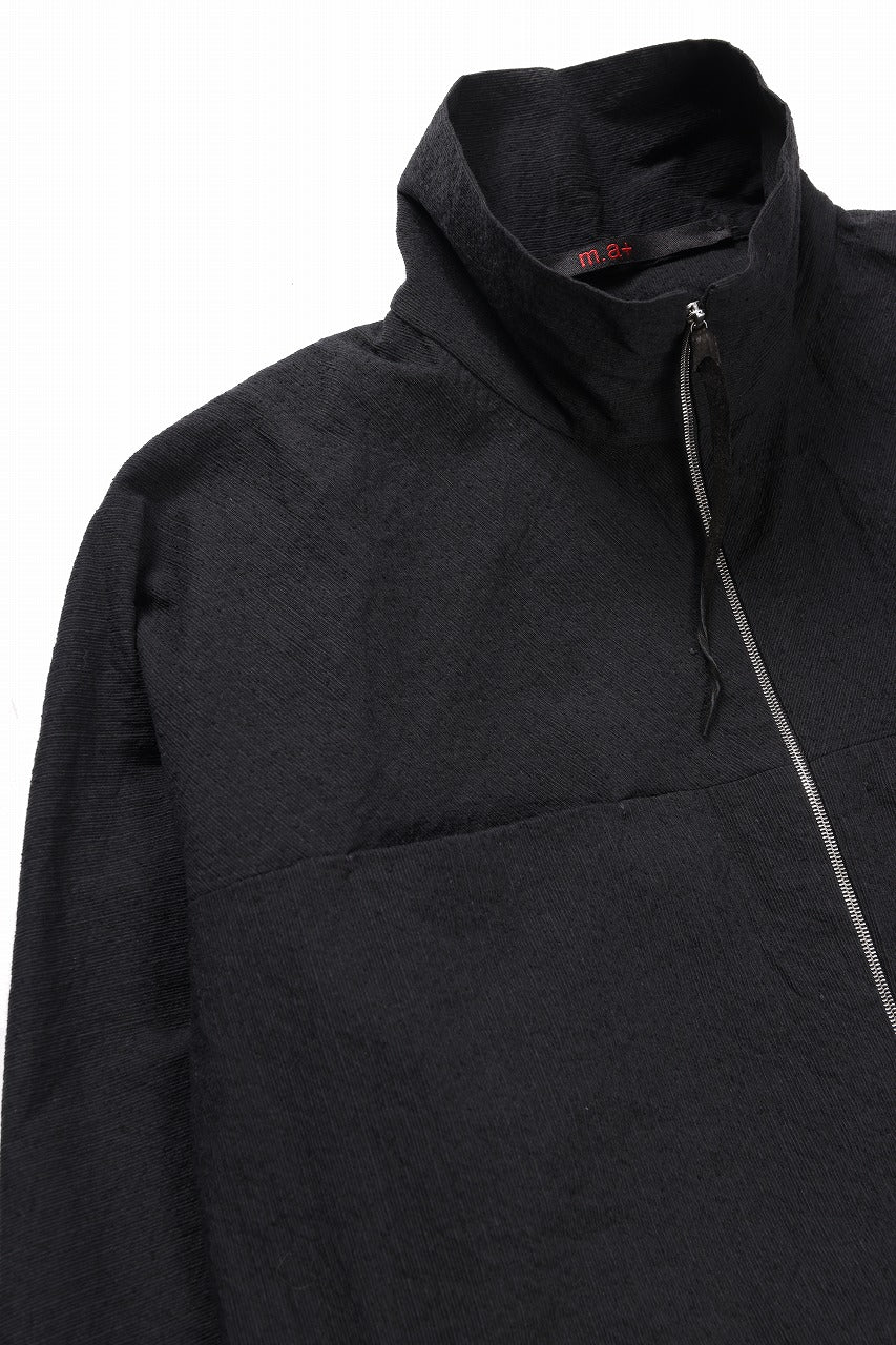 m.a+ exclusive zipped tall collar shirt jacket / H252DZ* CVPS (BLACK) - Image 8