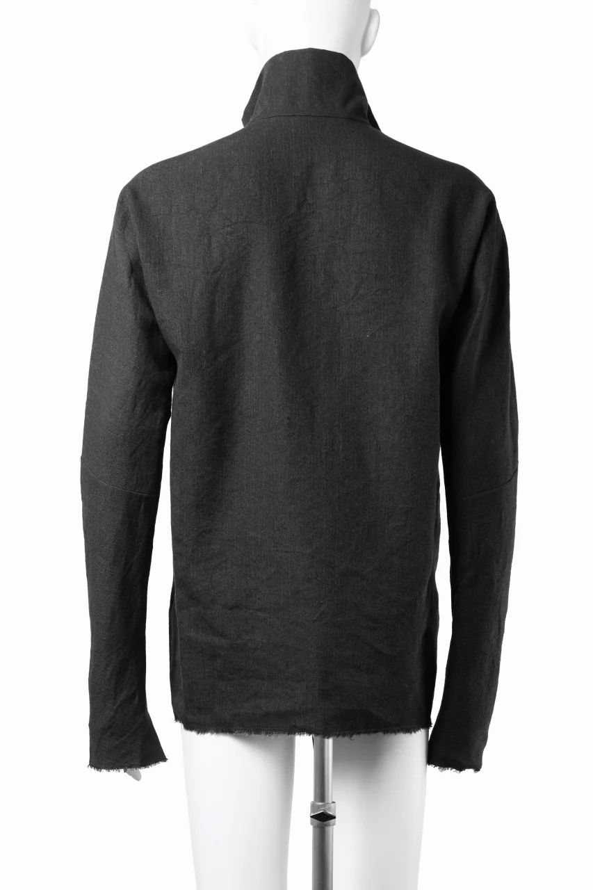 m.a+ exclusive zipped tall collar shirt jacket / H252DZ/P / LWV (BLACK) - Image 3