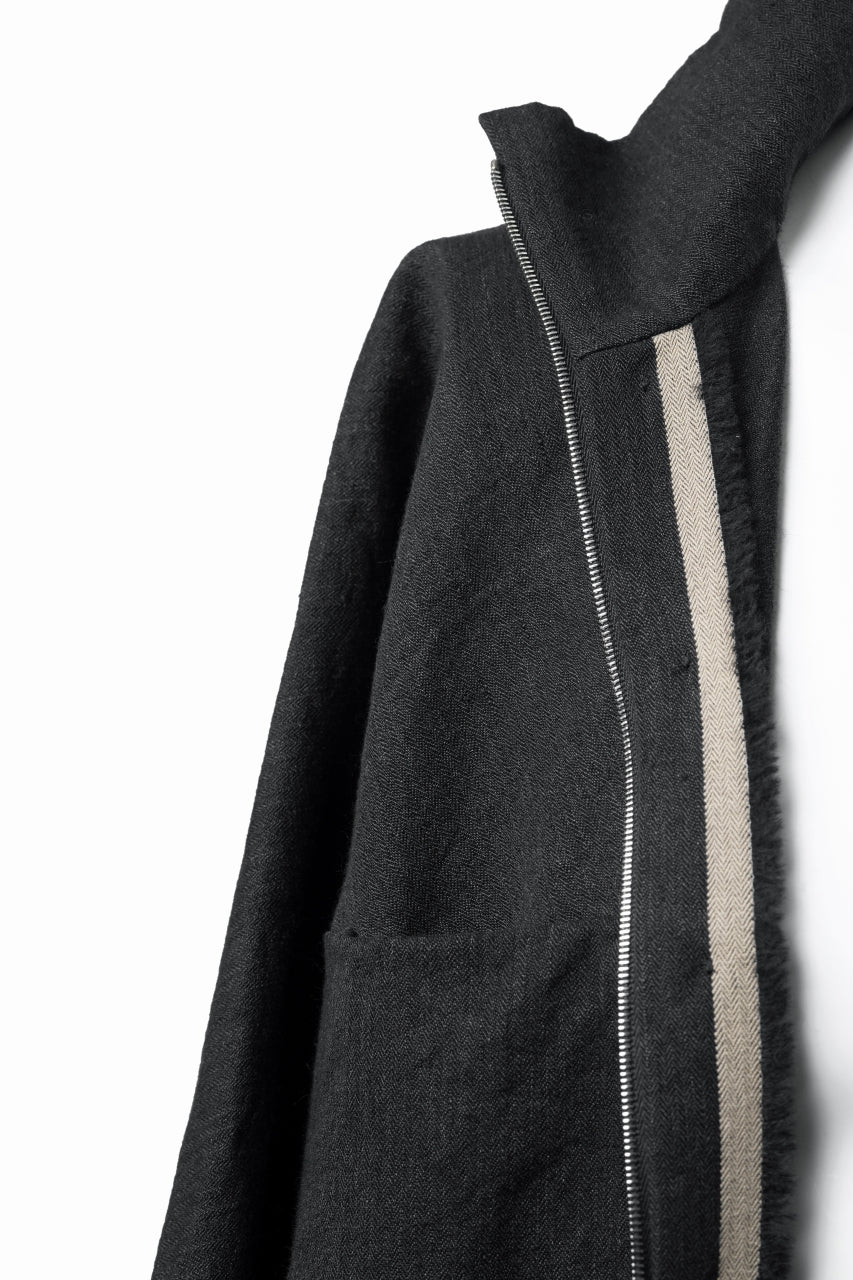 m.a+ exclusive zipped tall collar shirt jacket / H252DZ/P / LWV (BLACK) - Image 4