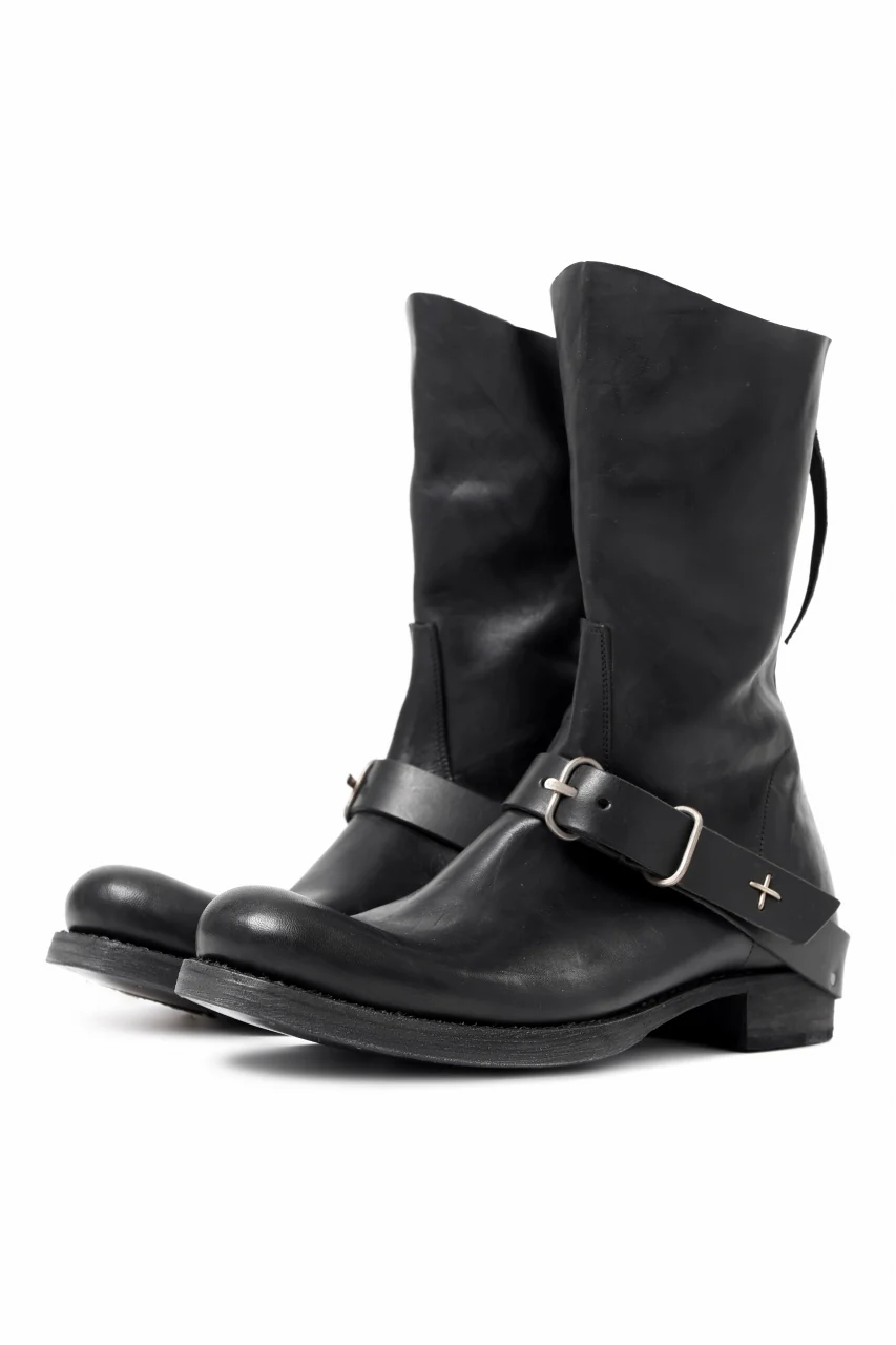 m.a+ goodyear tall buckle back zipper boots / S1C3Z/CU1,5 (BLACK)