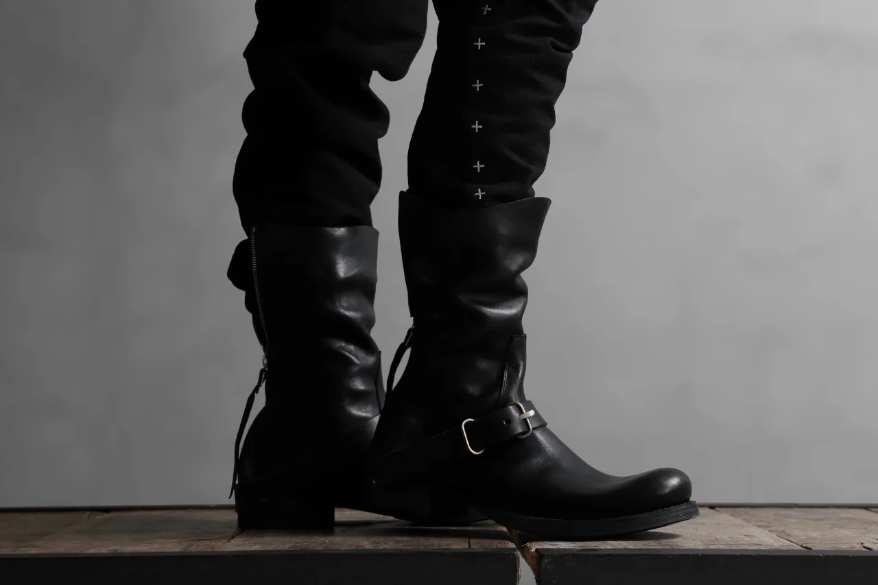 m.a+ goodyear tall buckle back zipper boots / S1C3Z/CU1,5 (BLACK) - Image 42