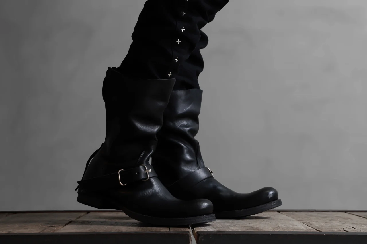 m.a+ goodyear tall buckle back zipper boots / S1C3Z/CU1,5 (BLACK) - Image 44