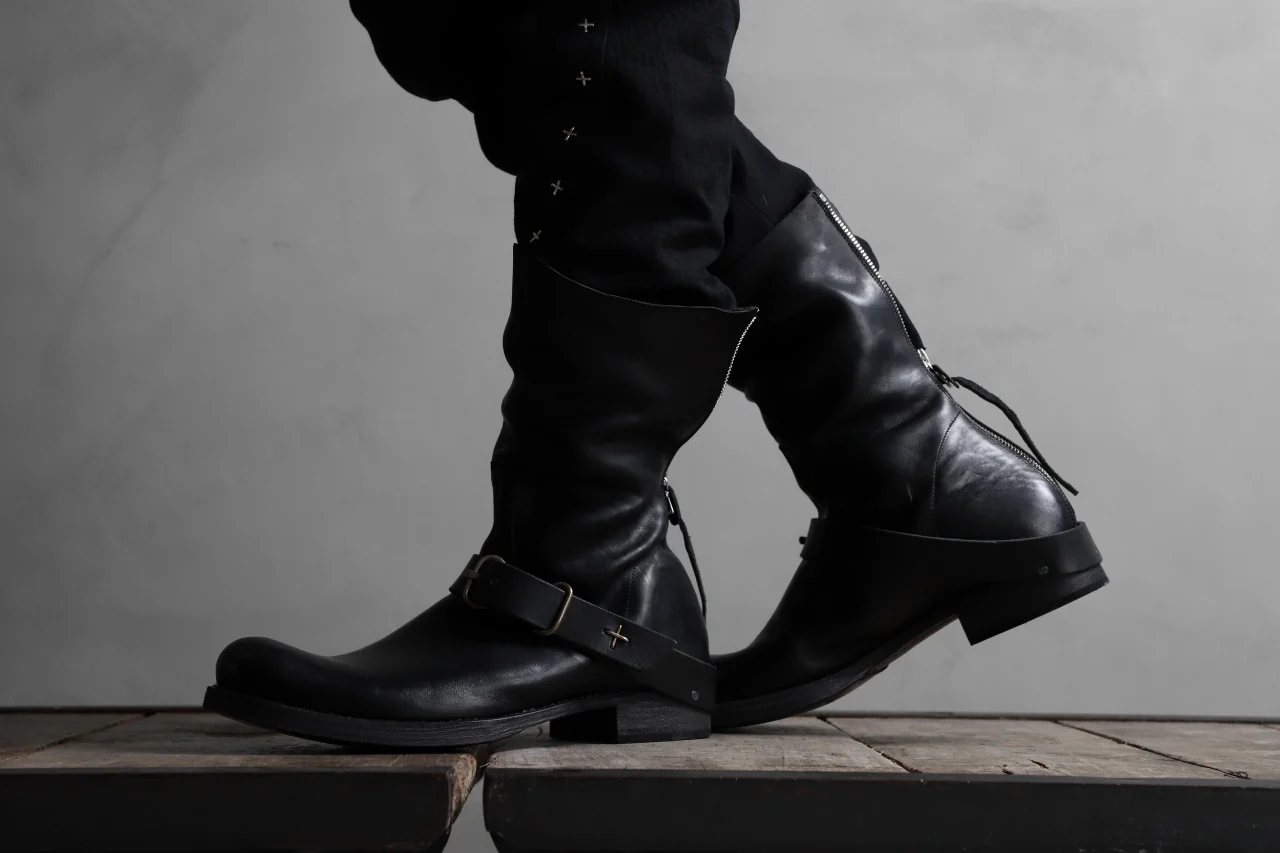 m.a+ goodyear tall buckle back zipper boots / S1C3Z/CU1,5 (BLACK) - Image 48