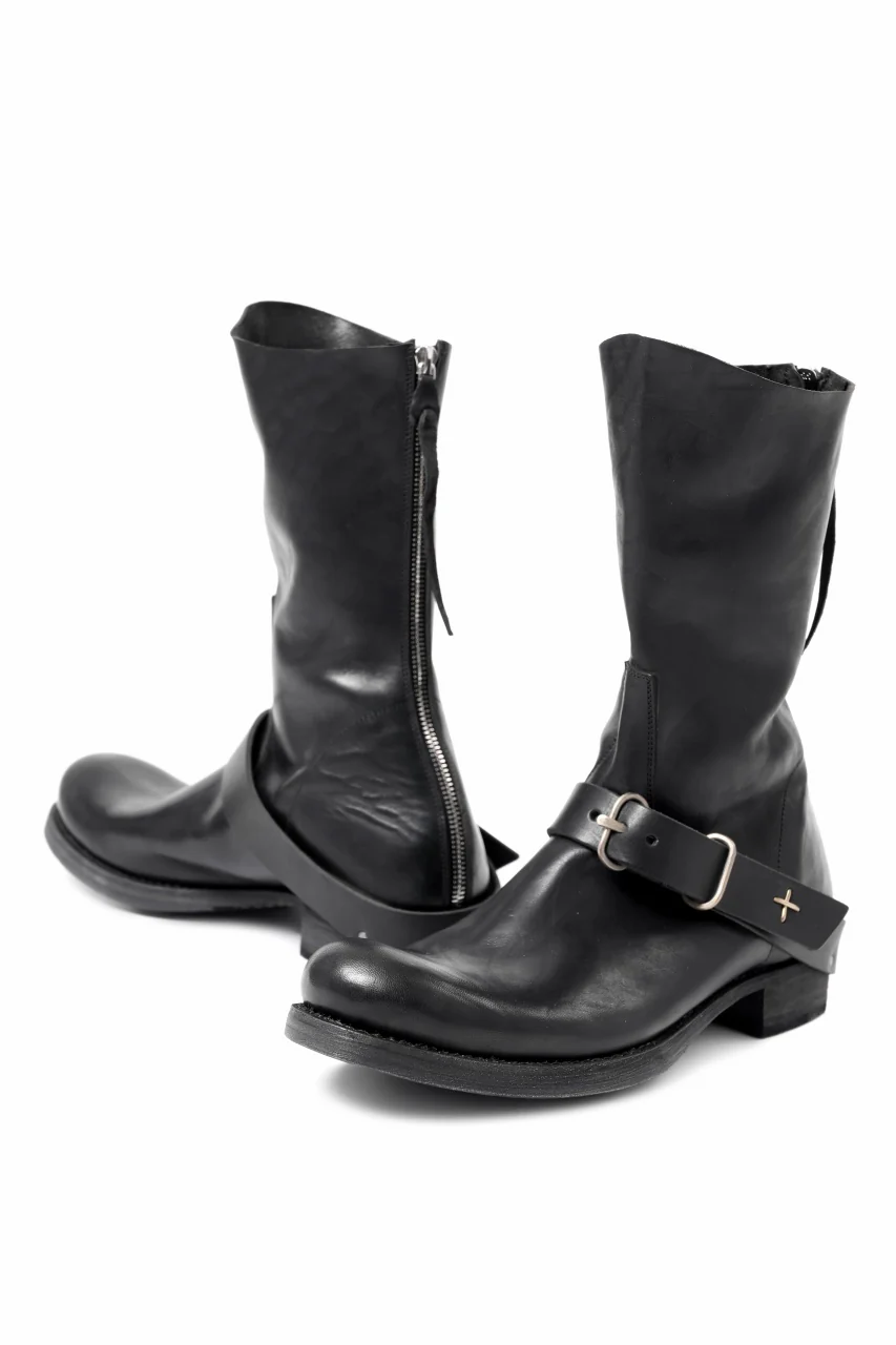 m.a+ goodyear tall buckle back zipper boots / S1C3Z/CU1,5 (BLACK) - Image 5