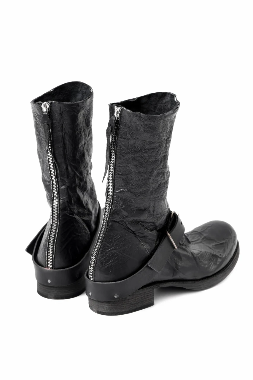 m.a+ goodyear tall buckle back zipper boots / S1C3Z/VAM (BLACK) - Image 11