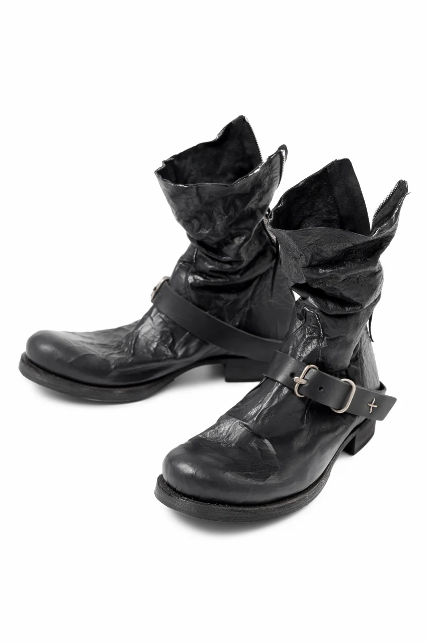 m.a+ goodyear tall buckle back zipper boots / S1C3Z/VAM (BLACK) - Image 12