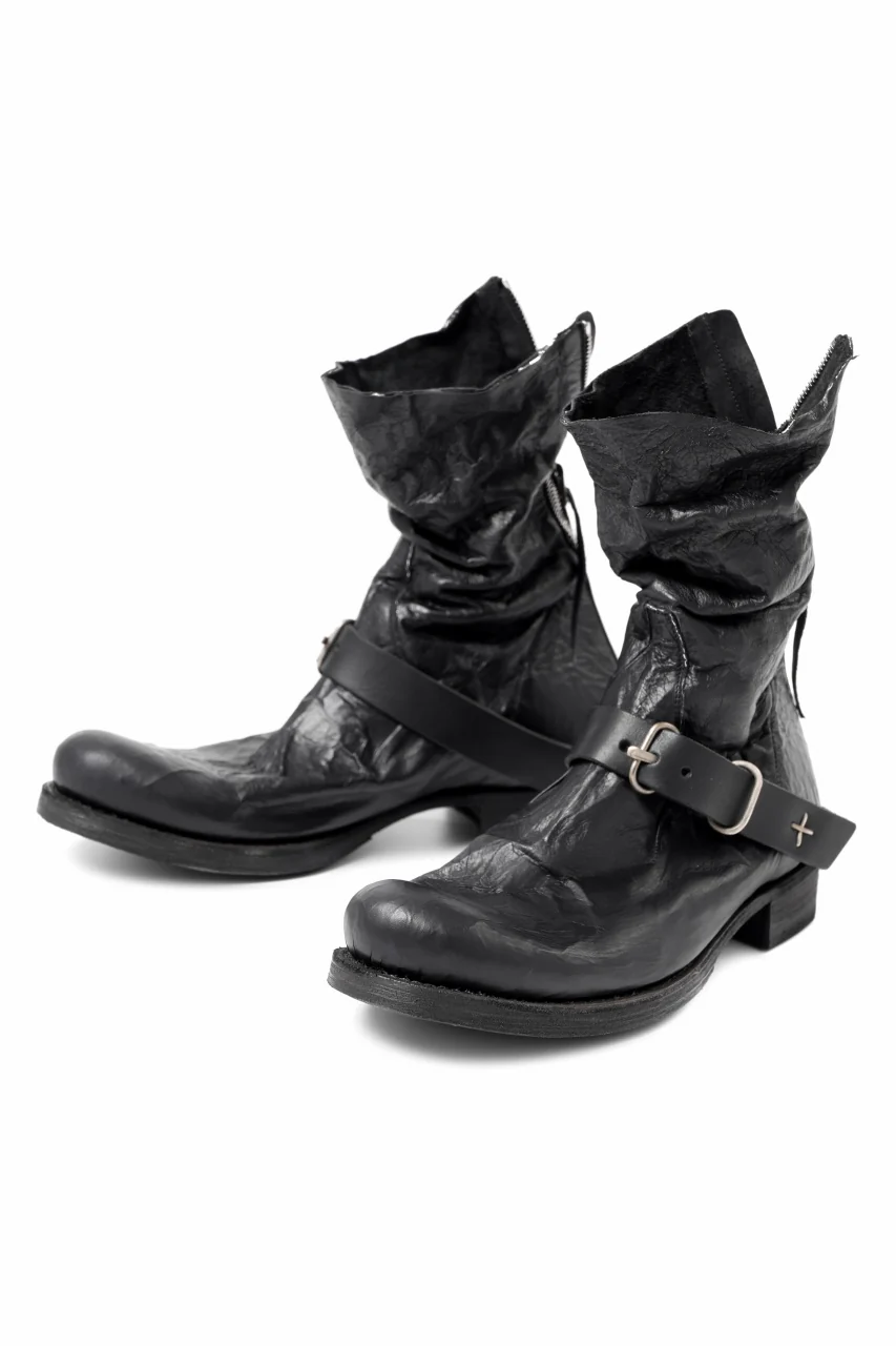 m.a+ goodyear tall buckle back zipper boots / S1C3Z/VAM (BLACK) - Image 13