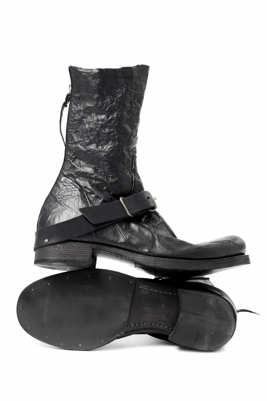 m.a+ goodyear tall buckle back zipper boots / S1C3Z/VAM (BLACK) - Image 18