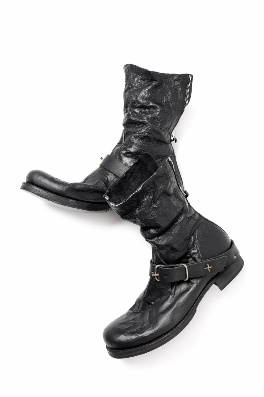 m.a+ goodyear tall buckle back zipper boots / S1C3Z/VAM (BLACK) - Image 22