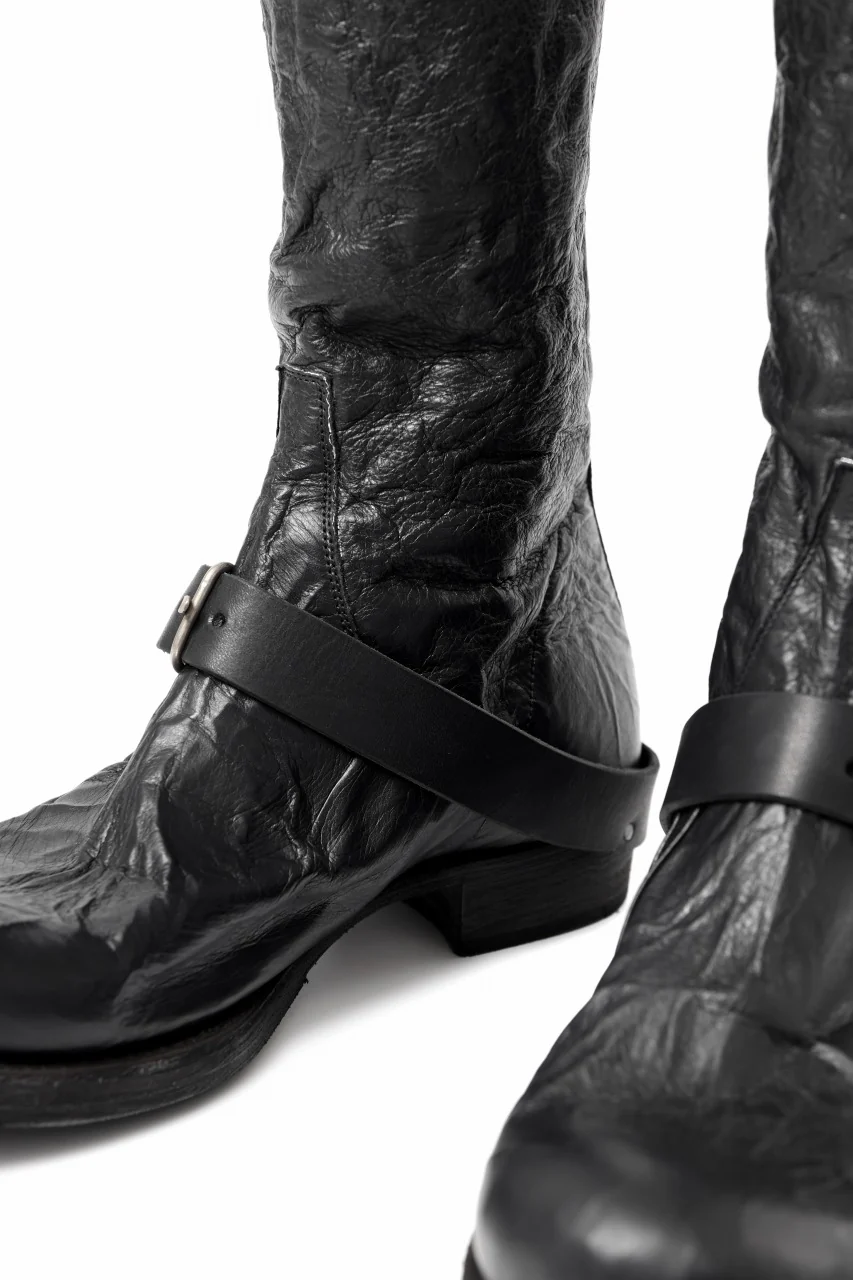 m.a+ goodyear tall buckle back zipper boots / S1C3Z/VAM (BLACK) - Image 26