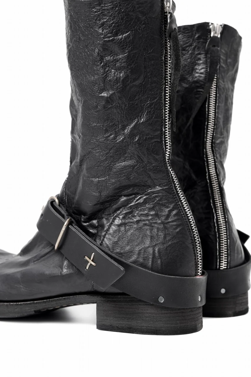 m.a+ goodyear tall buckle back zipper boots / S1C3Z/VAM (BLACK) - Image 27