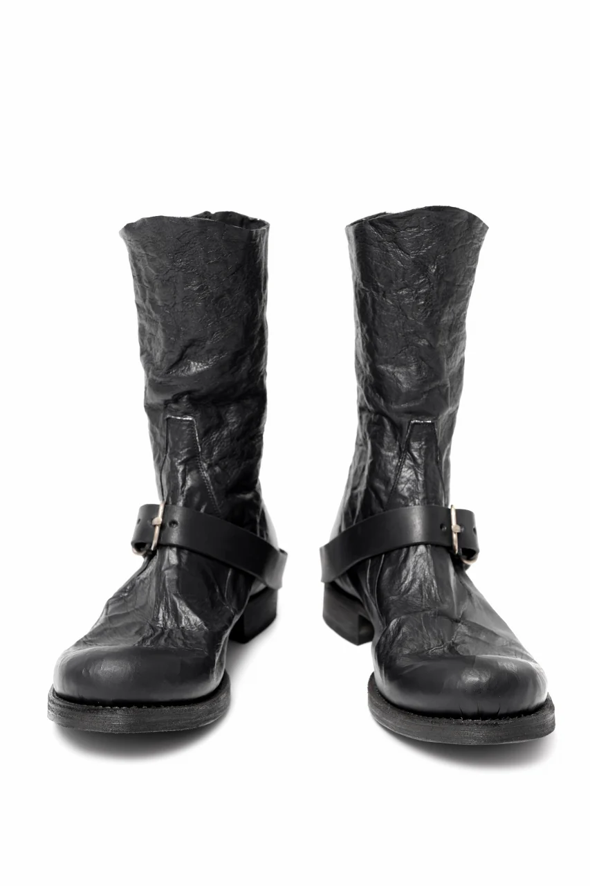 m.a+ goodyear tall buckle back zipper boots / S1C3Z/VAM (BLACK) - Image 4