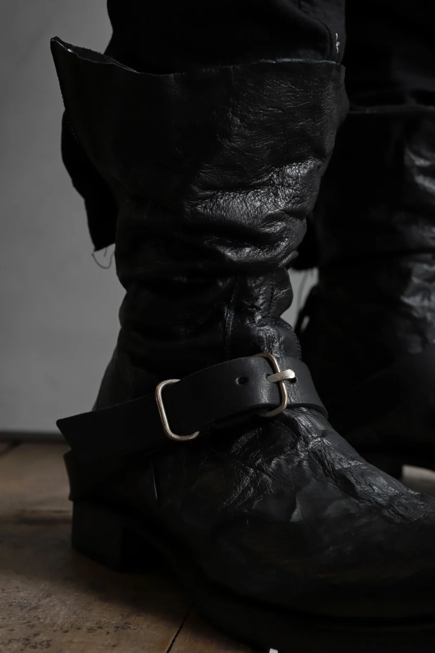 m.a+ goodyear tall buckle back zipper boots / S1C3Z/VAM (BLACK) - Image 45