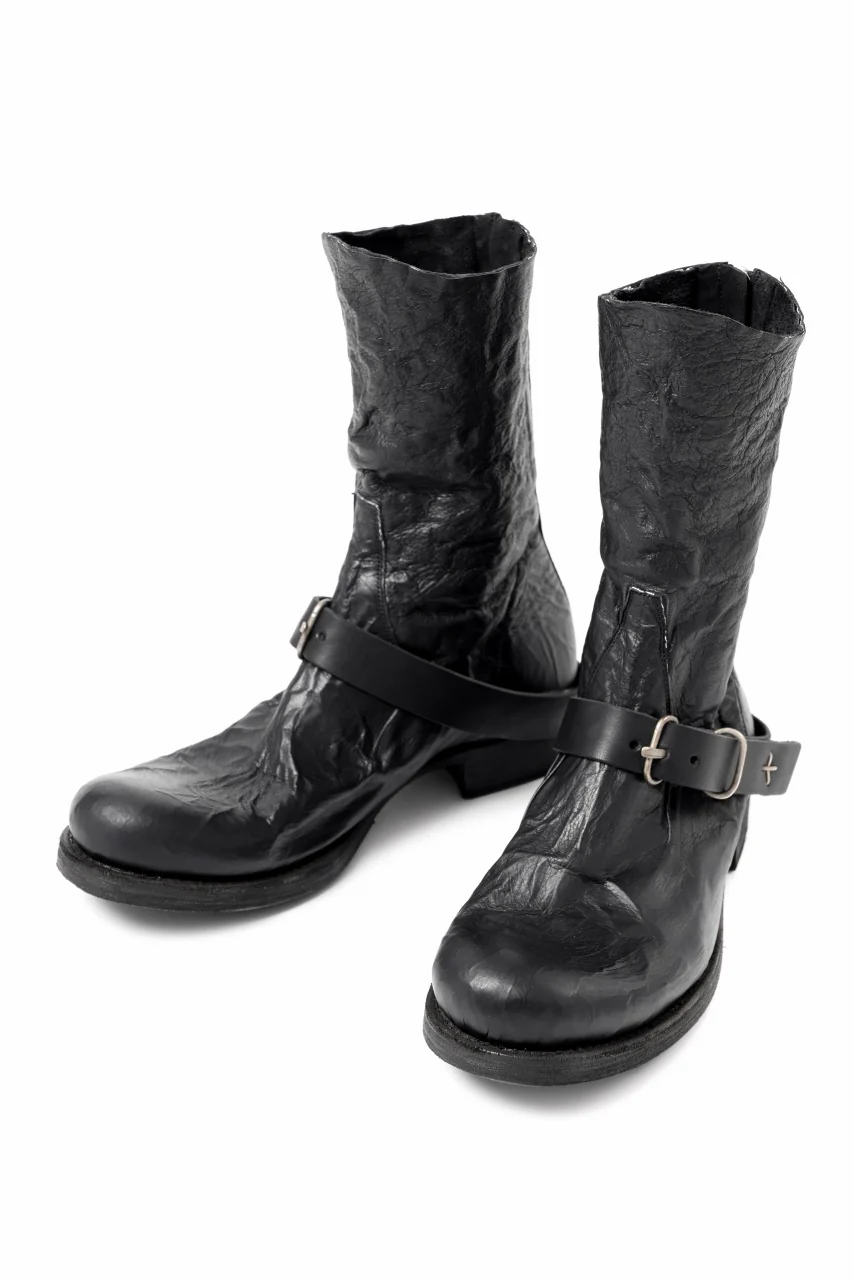 m.a+ goodyear tall buckle back zipper boots / S1C3Z/VAM (BLACK) - Image 5