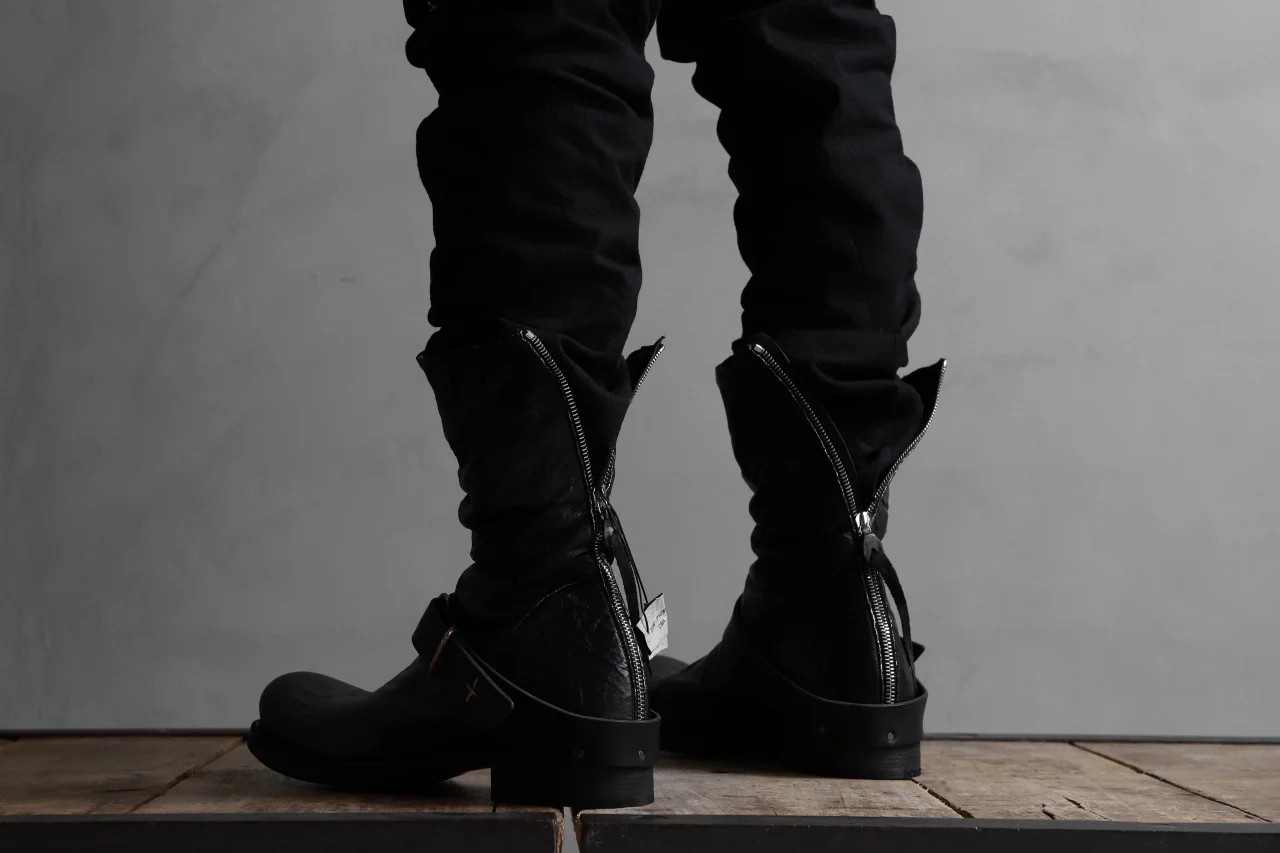 m.a+ goodyear tall buckle back zipper boots / S1C3Z/VAM (BLACK) - Image 58
