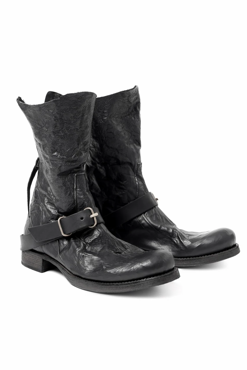 m.a+ goodyear tall buckle back zipper boots / S1C3Z/VAM (BLACK) - Image 7
