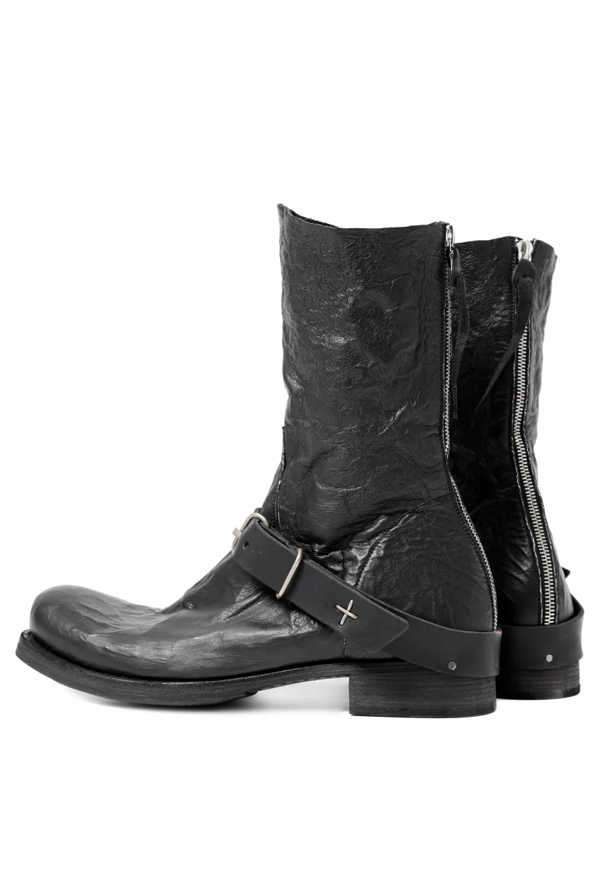 m.a+ goodyear tall buckle back zipper boots / S1C3Z/VAM (BLACK) - Image 9