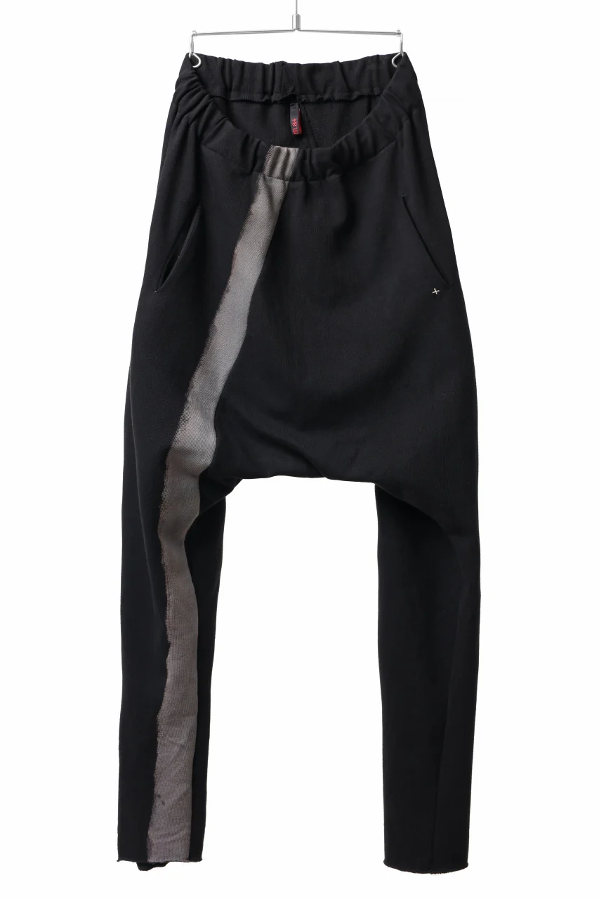 m.a+ exclusive hand painted elastic waist low crotch 2 pocket pants / P571-HP/JM4 (BLACK)