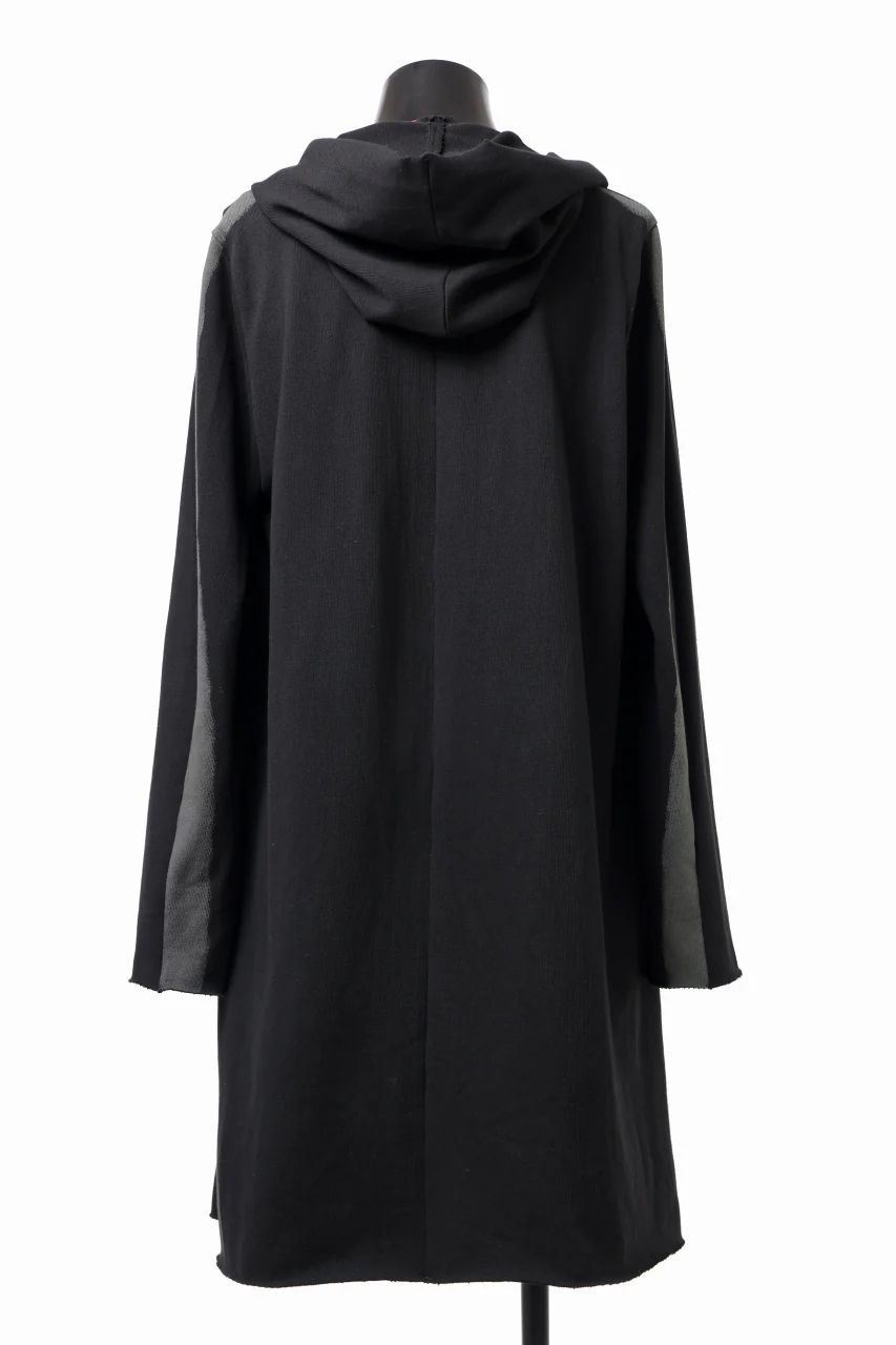 m.a+ exclusive hand painted hooded unlined cardigan coat / C328-HP/JM4 (BLACK) - Image 7
