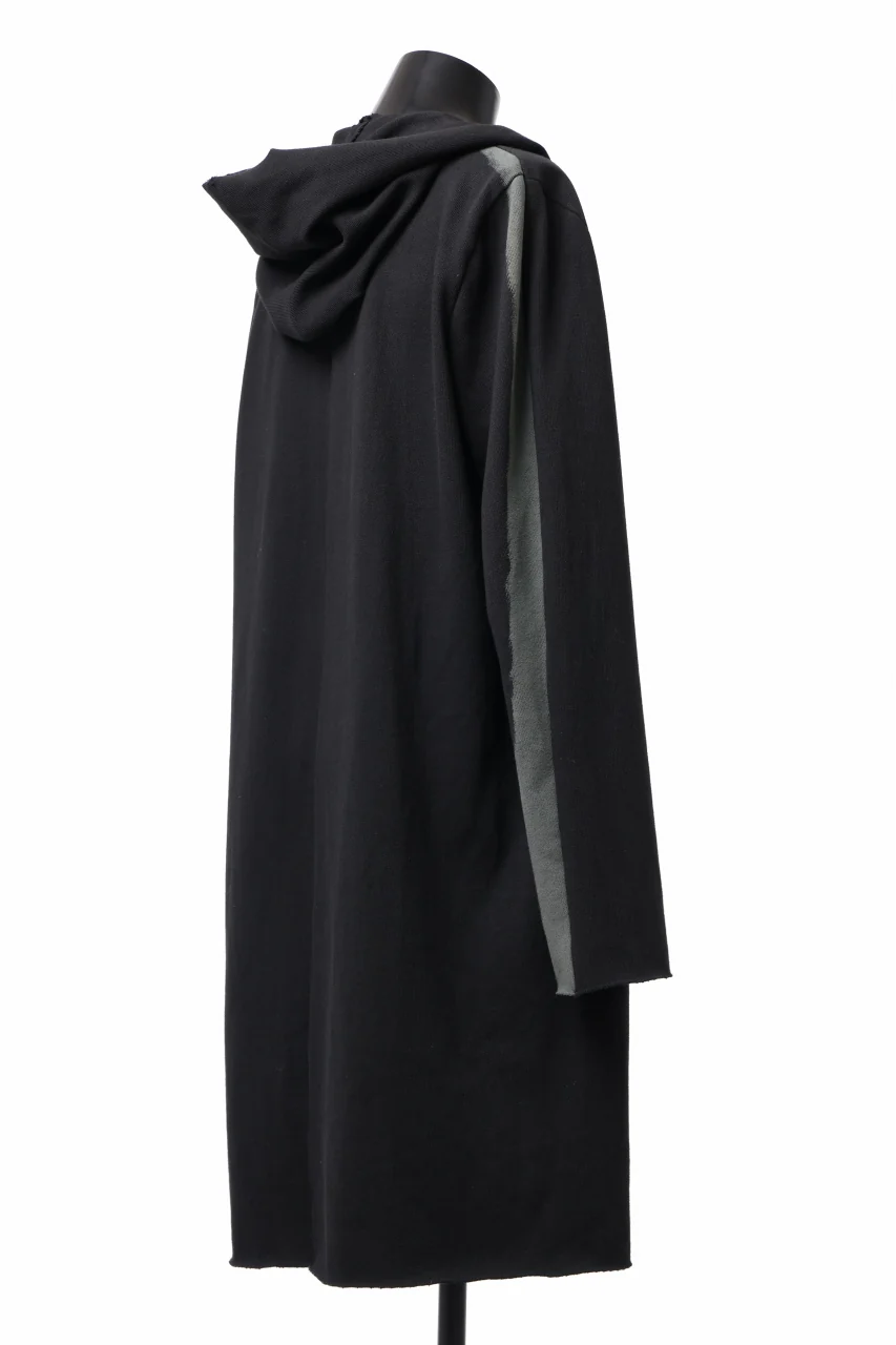 m.a+ exclusive hand painted hooded unlined cardigan coat / C328-HP/JM4 (BLACK) - Image 8
