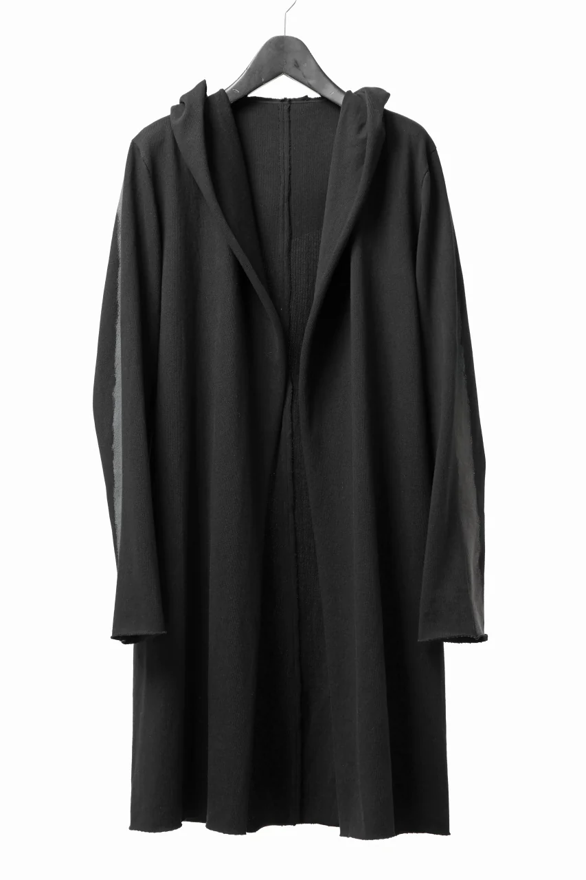 m.a+ exclusive hand painted hooded unlined cardigan coat / C328-HP/JM4 (BLACK) - Image 9