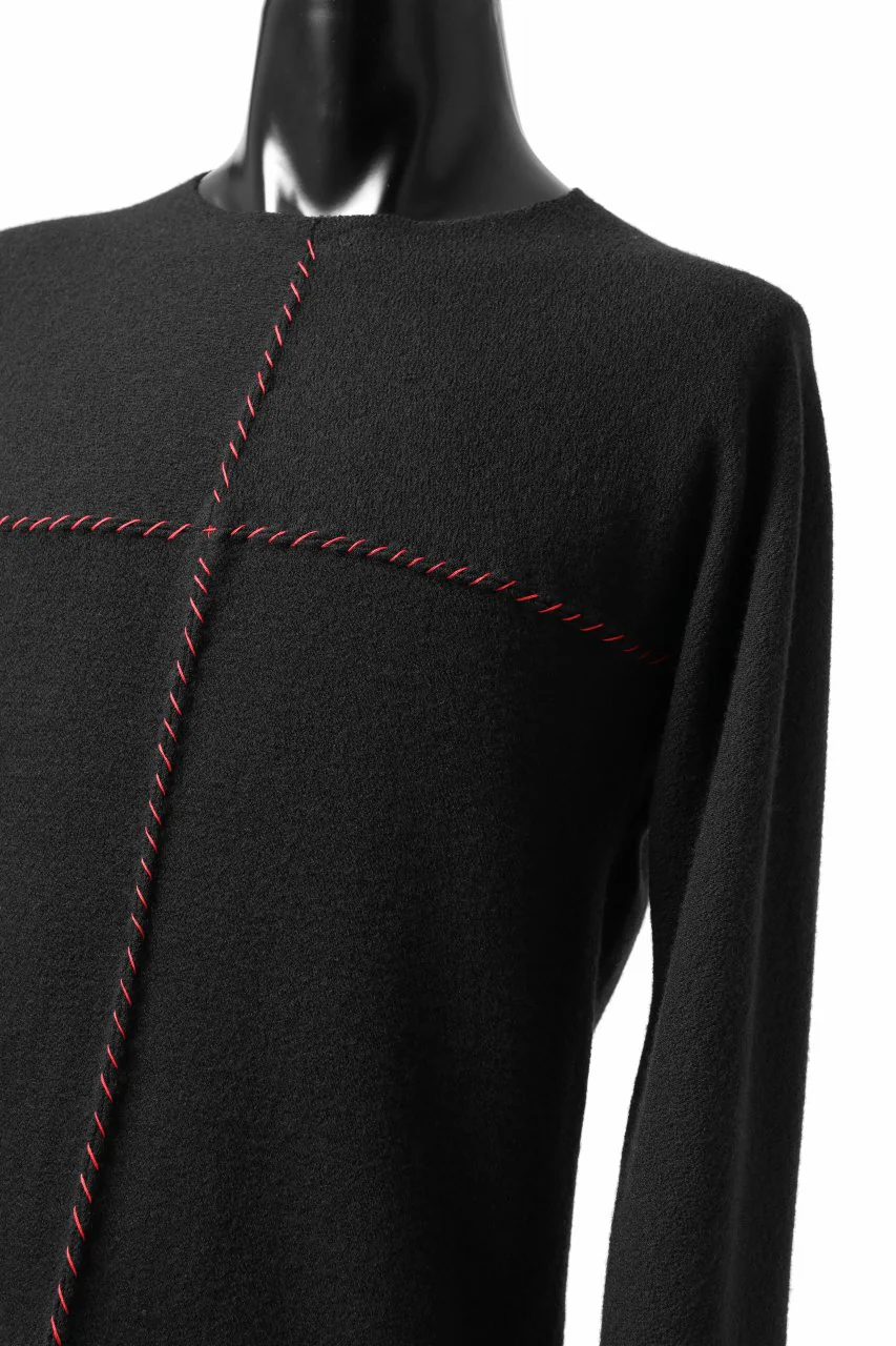 m.a+ hand stiched one piece long sleeve t-shirt / T211D-CM/JWM (BLACK) - Image 10