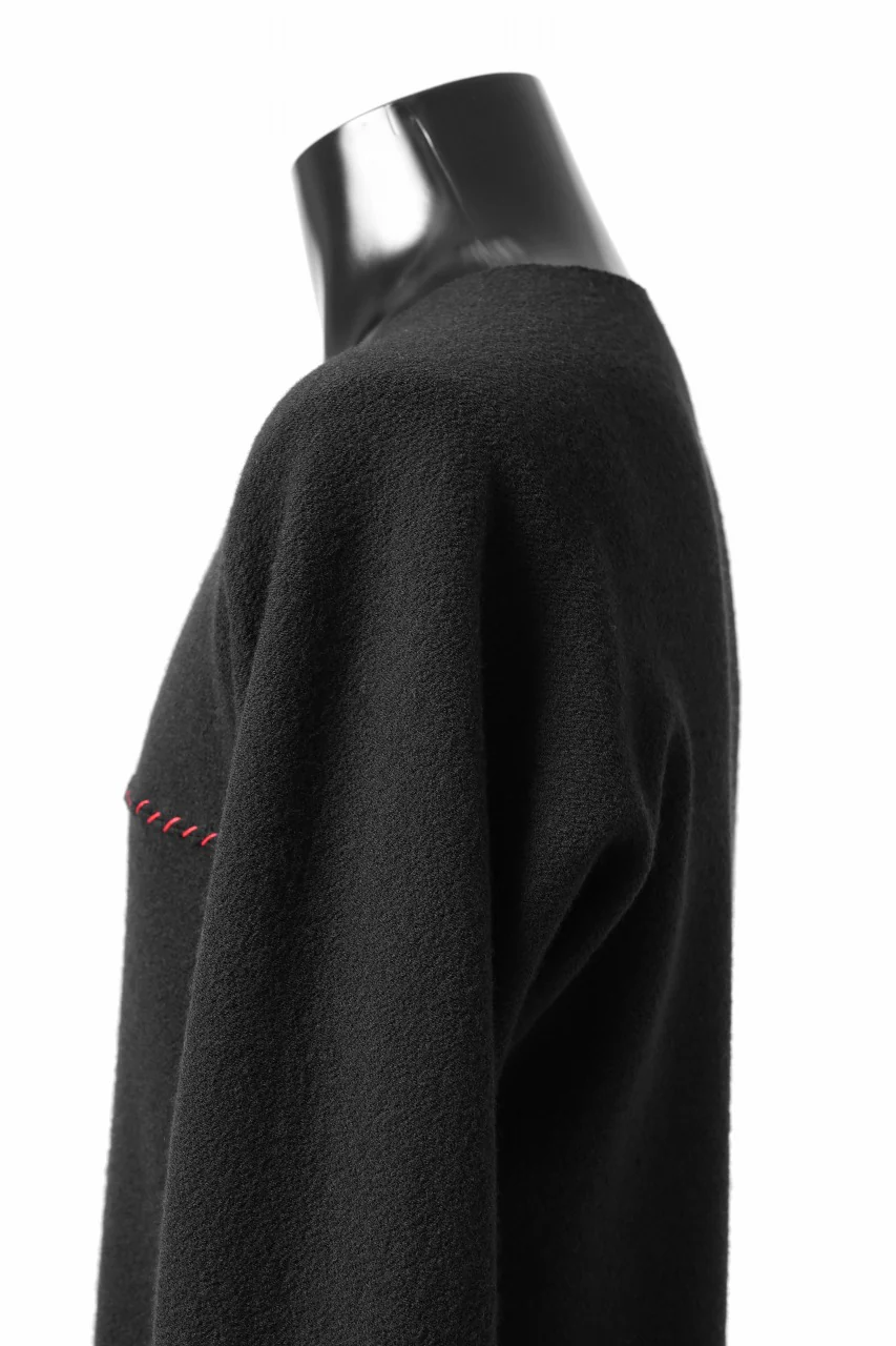 m.a+ hand stiched one piece long sleeve t-shirt / T211D-CM/JWM (BLACK) - Image 12
