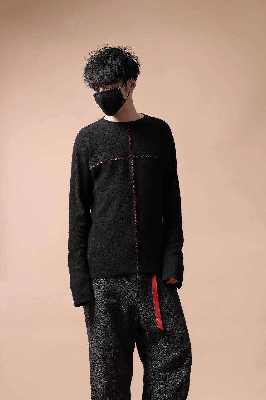 m.a+ hand stiched one piece long sleeve t-shirt / T211D-CM/JWM (BLACK) - Image 18