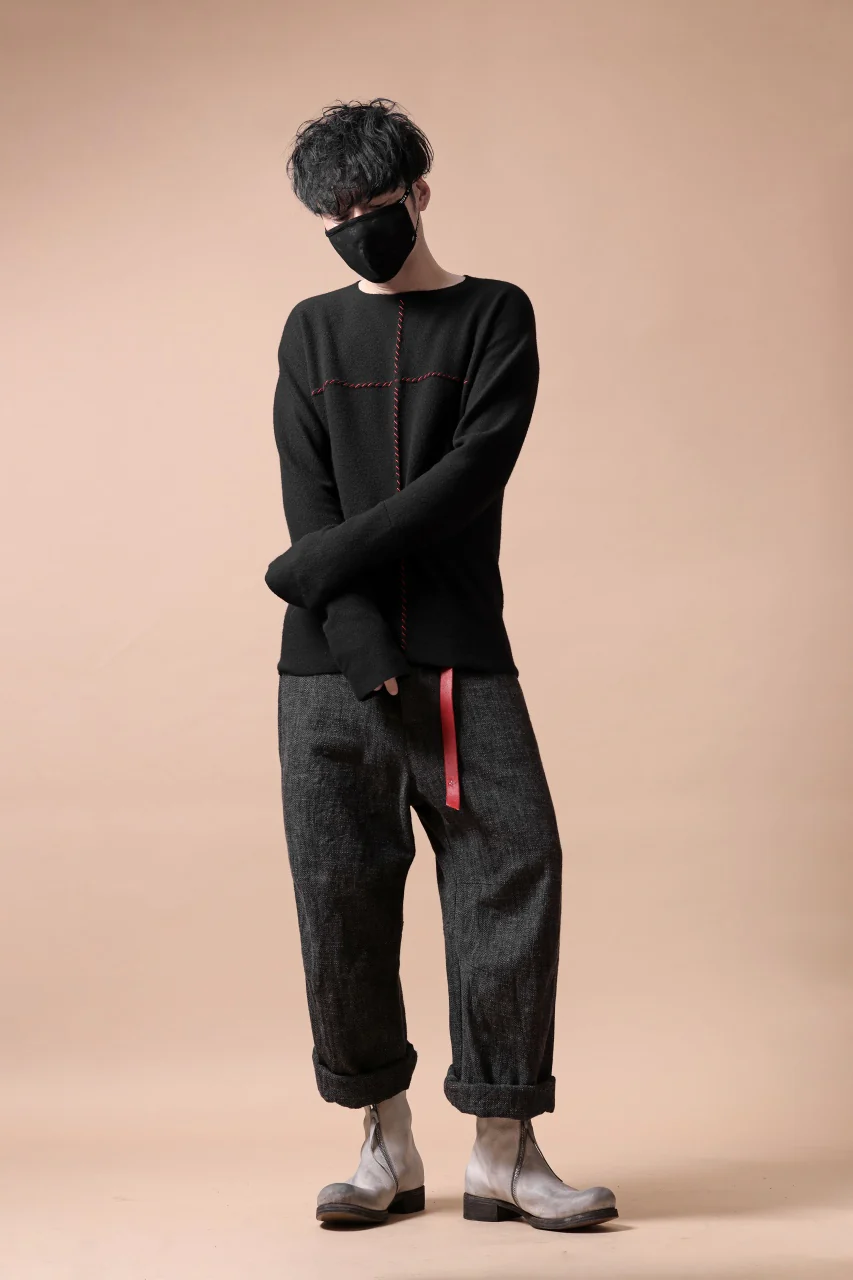 m.a+ hand stiched one piece long sleeve t-shirt / T211D-CM/JWM (BLACK) - Image 19