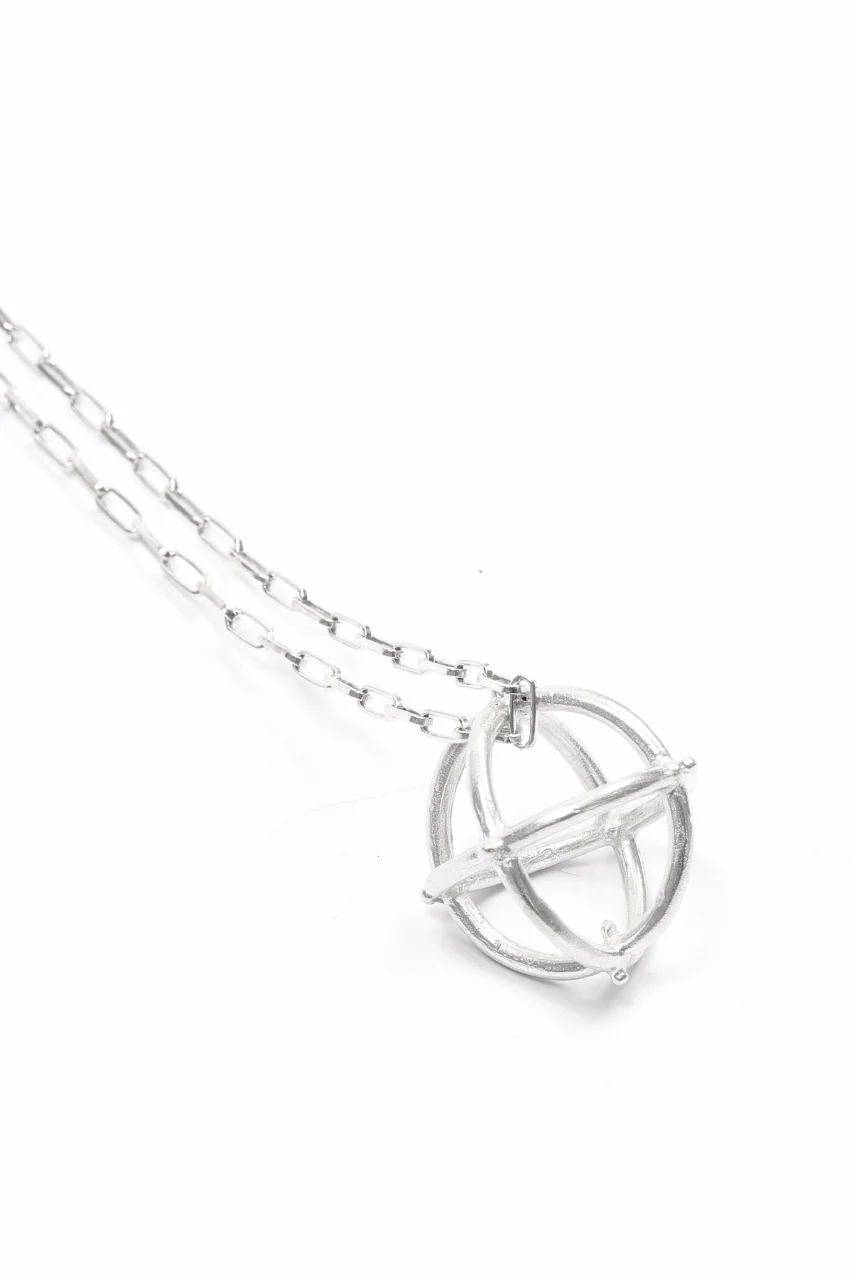 m.a+ medium + globe necklace with silver chain / AD31 AG (SILVER) - Image 10