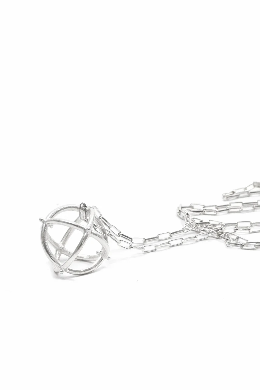 m.a+ medium + globe necklace with silver chain / AD31 AG (SILVER) - Image 11