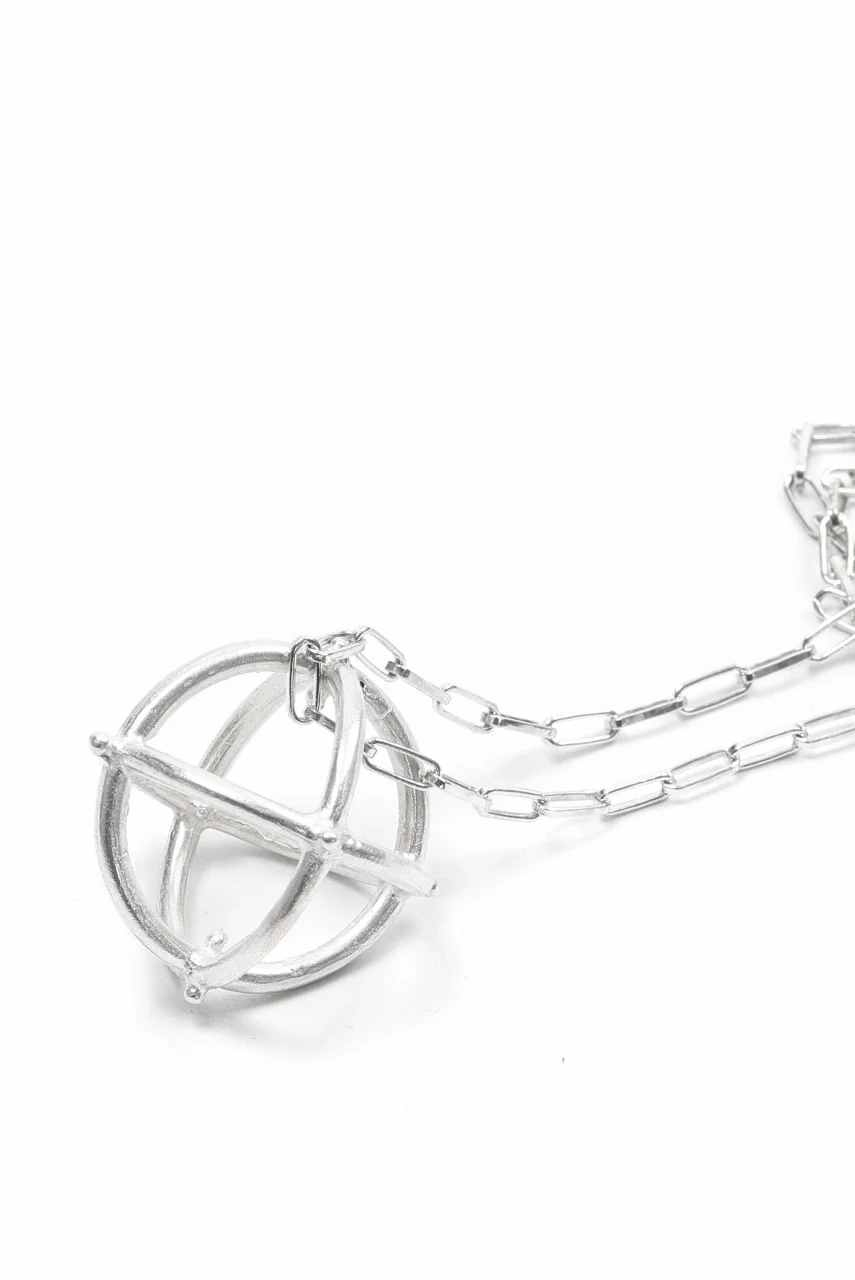 m.a+ medium + globe necklace with silver chain / AD31 AG (SILVER) - Image 12
