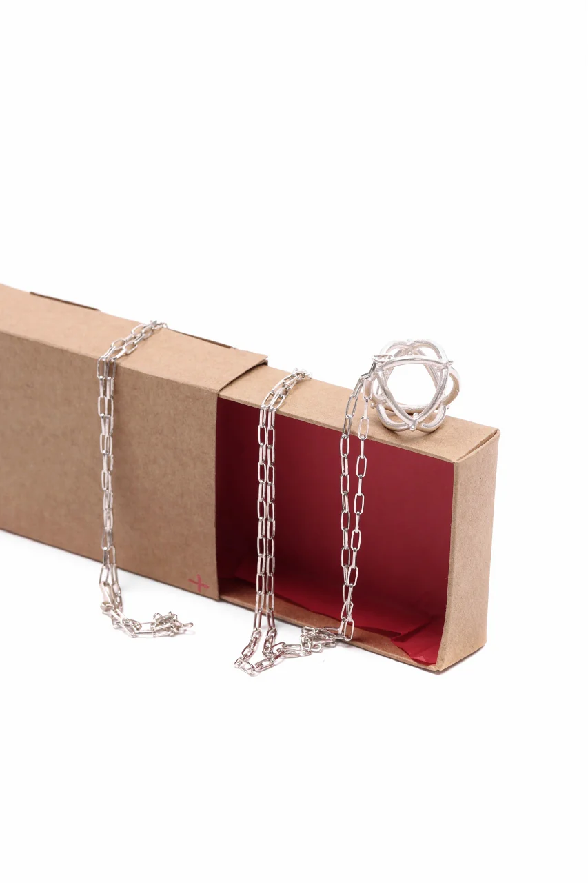 m.a+ medium + globe necklace with silver chain / AD31 AG (SILVER) - Image 19