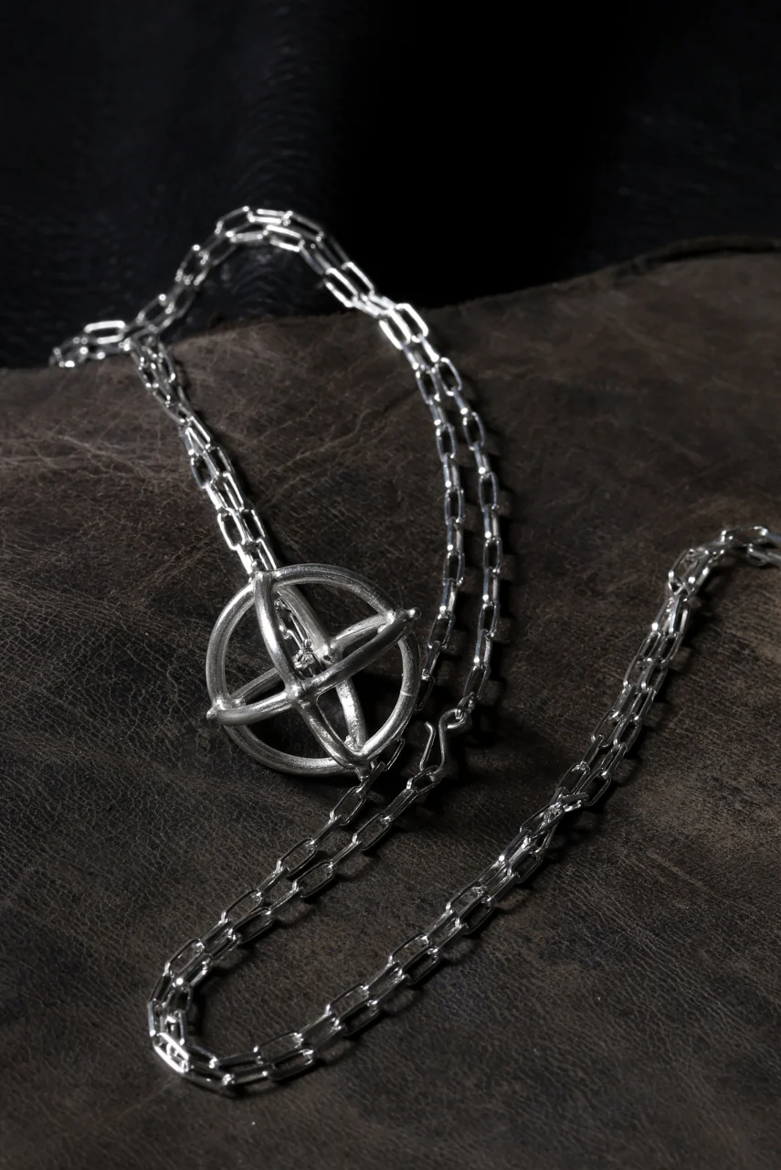 m.a+ medium + globe necklace with silver chain / AD31 AG (SILVER) - Image 21