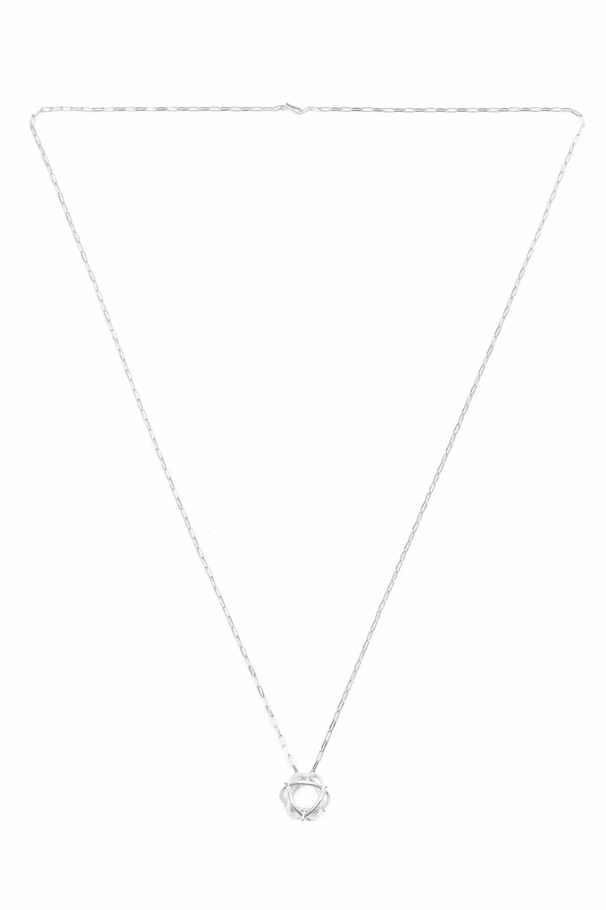 m.a+ medium + globe necklace with silver chain / AD31 AG (SILVER) - Image 3