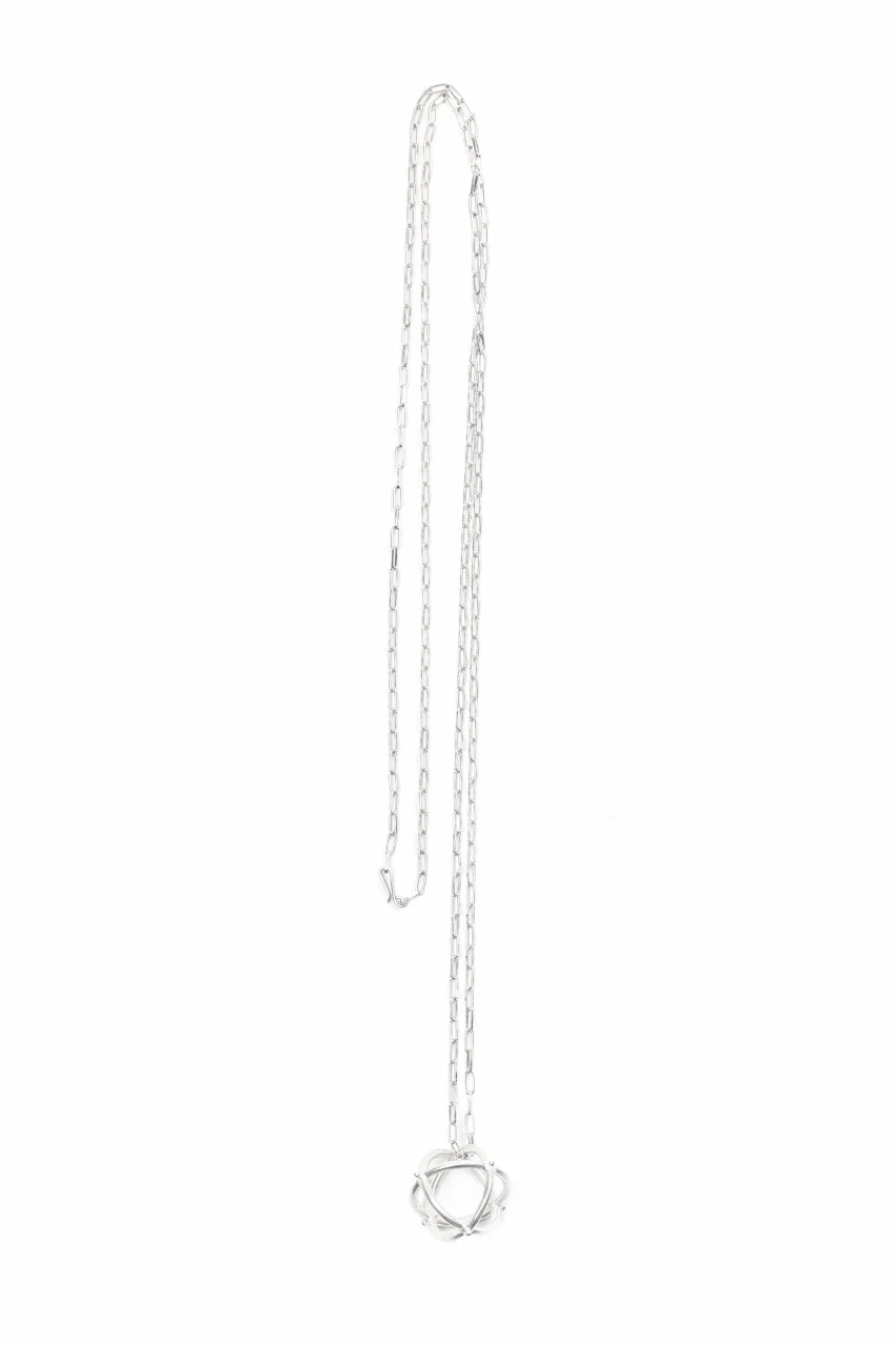 m.a+ medium + globe necklace with silver chain / AD31 AG (SILVER) - Image 4