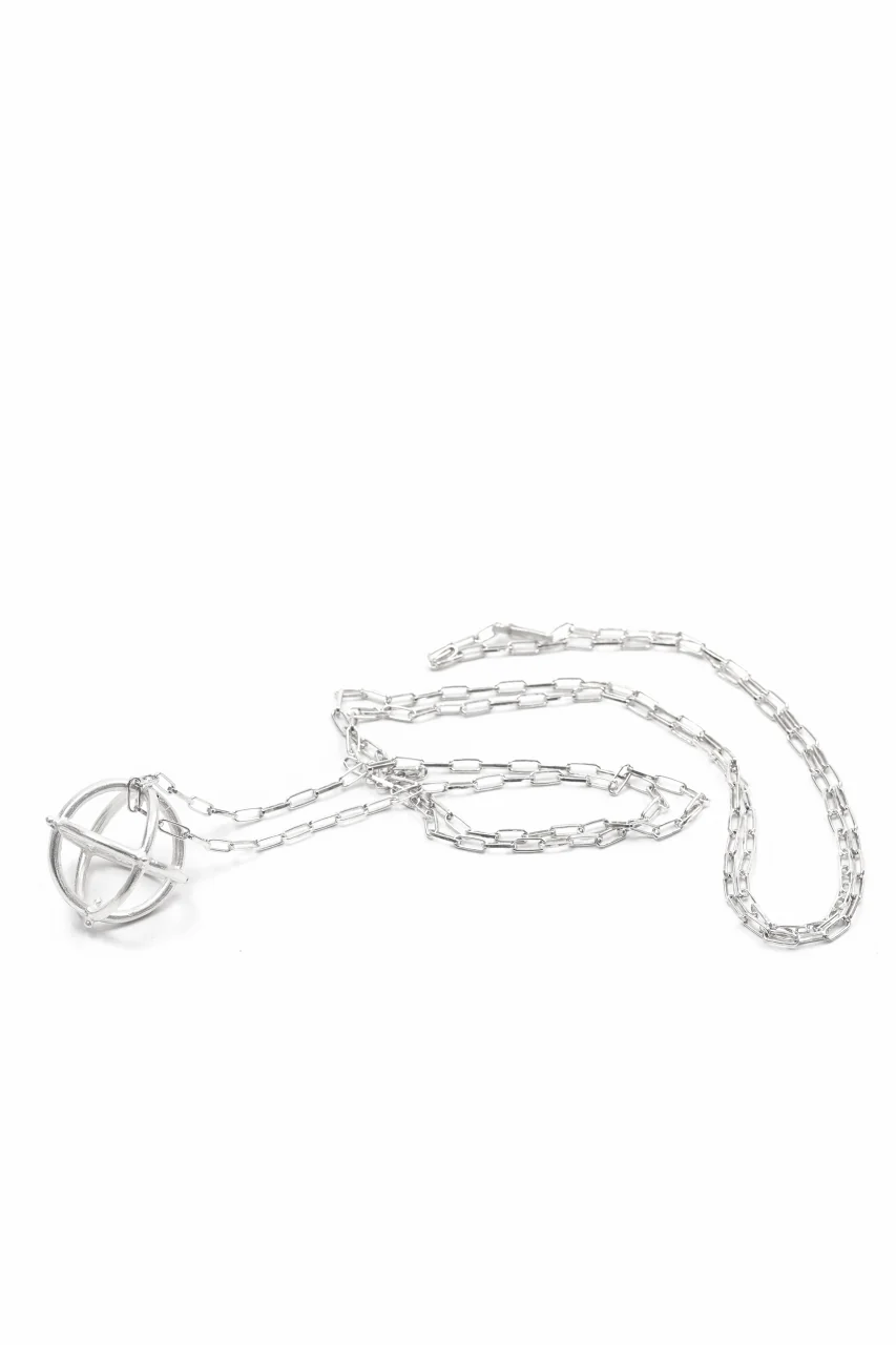 m.a+ medium + globe necklace with silver chain / AD31 AG (SILVER) - Image 7