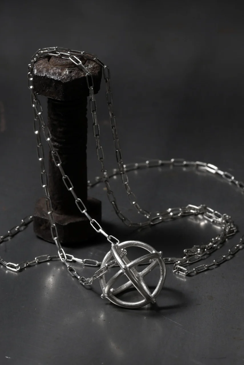 m.a+ medium + globe necklace with silver chain / AD31/AG (SILVER) - Image 24